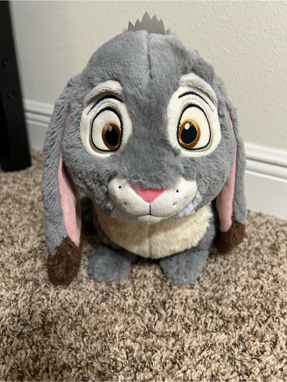 Gray Bunny Plush Toy - Kids Stuffed Animal Disney kohls - 12”